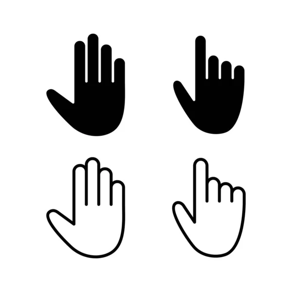Hand Icon Vector Hand Symbols Palm — Stock Vector