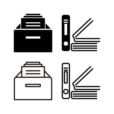 Simge vektörünü arşivle. arşiv ikonu vektörü. dizin simgesi.