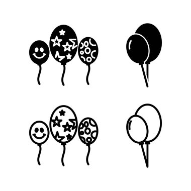 Balon simgesi vektörü. Hava balonu simgesi izole edildi