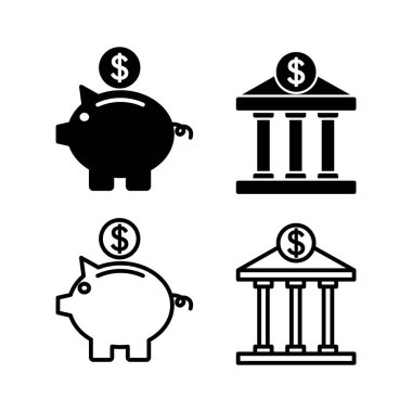 Banka simgesi vektörü. banka simgesi simgesi