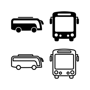 Otobüs simgesi vektörü. bus vektör simgesi