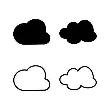 Bulut simgesi vektörü. Bulut verisi bulut hizmetleri