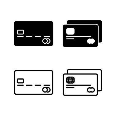 Kredi kartı ikon vektörü. Ödeme ikonu. debit ödeme simgesi