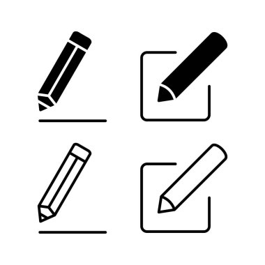 Simge vektörünü düzenle. Belge imza ve sembolünü düzenle. kalem