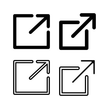 Dış bağlantı simgesi vektörü. Hiper bağlantı zinciri sembolü. İndir, paylaş,