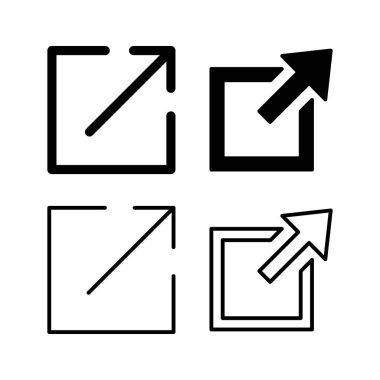 Dış bağlantı simgesi vektörü. Hiper bağlantı zinciri sembolü. İndir, paylaş,