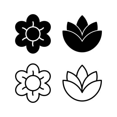 Çiçek ikonu vektörü. Çiçek ikonu. çiçek logosu
