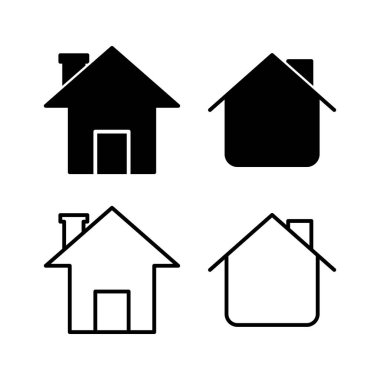 Ev simgesi vektörü. Ev vektörü simgesi