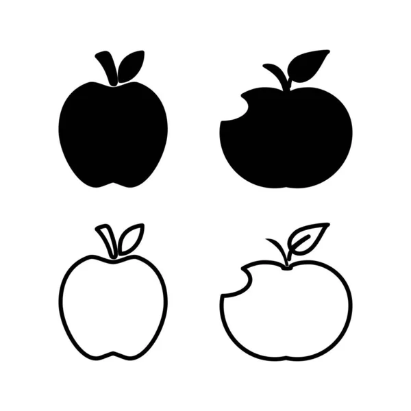 Vektor Ikon Apple Symbol Jablka — Stockový vektor