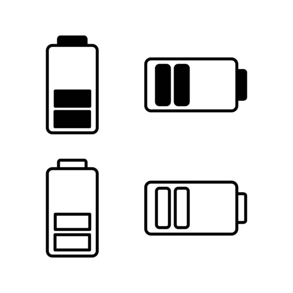 Vecteur Icône Batterie Indicateur Charge Batterie Icône — Image vectorielle
