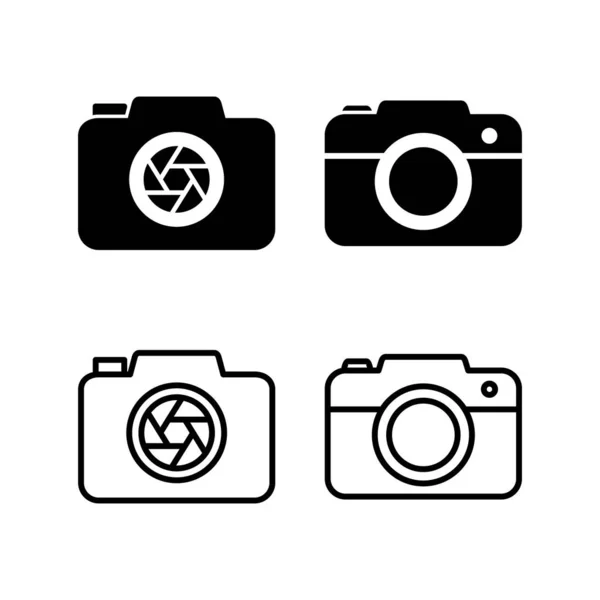 Kamera Kuvake Trendikäs Tasainen Tyyli Eristetty Kamera Symboli Verkkosivuilla Suunnittelu — vektorikuva
