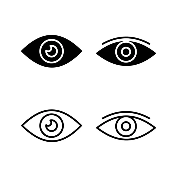 Ögonikonen Utseende Och Vision Ikon Vector Ögonikonen — Stock vektor