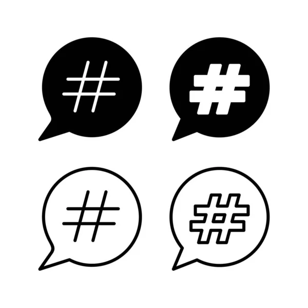 Hashtag Icône Vecteur Hashtag Simbols — Image vectorielle