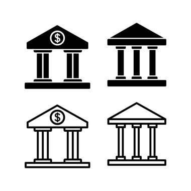 Banka simgesi vektörü. banka simgesi simgesi