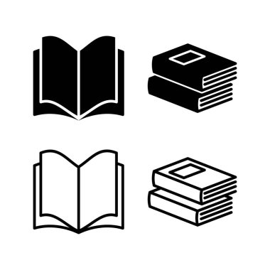 Kitap ikonu vektörü. Kitap vektör simgesini aç.