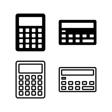 Hesap makinesi ikon vektörü. Matematik ikonu. finans imzası