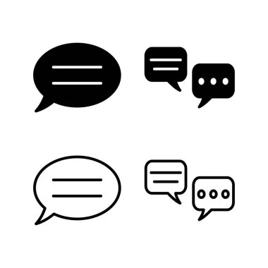 Sohbet ikonu vektörü. Sohbet Simgesi modayı izole etti. Konuşma balonu sembolü
