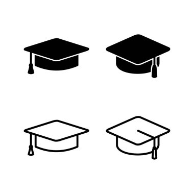 Eğitim ikonu vektörü. mezuniyet kapsülü vektörü