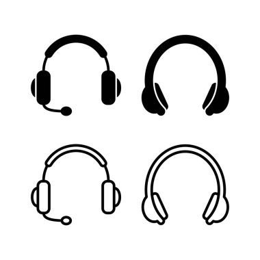 Kulaklık ikonu vektörü. Kulaklık ikonu. kulaklık