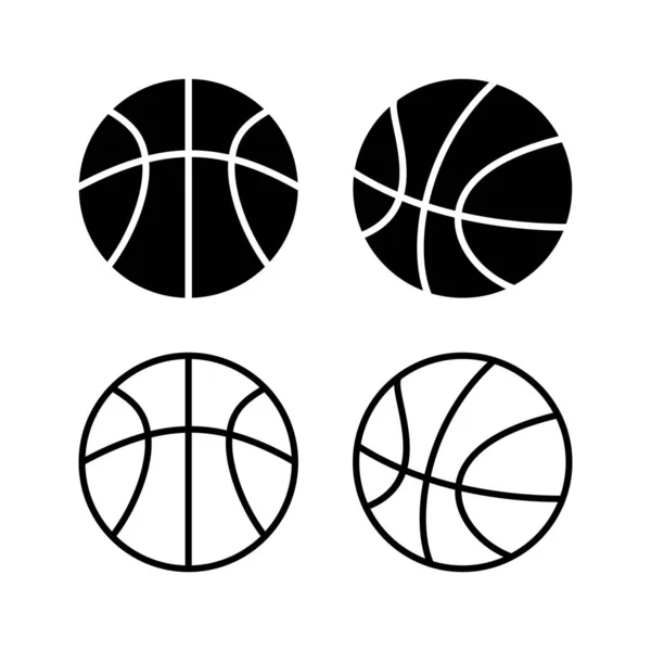 Vettore Icone Del Basket Icona Vettoriale Logo Basket — Vettoriale Stock