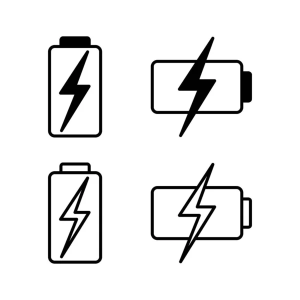 Vecteur Icône Batterie Indicateur Charge Batterie Icône — Image vectorielle