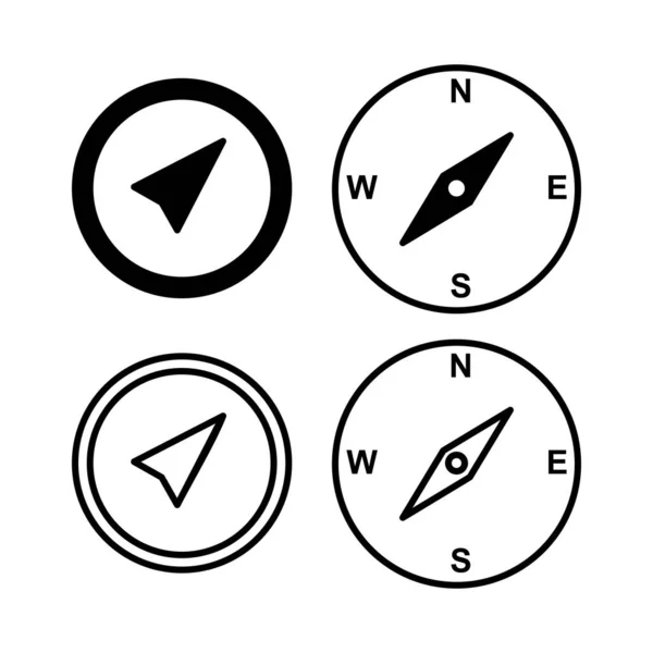 Kompas Icoon Vector Navigatiepictogram — Stockvector