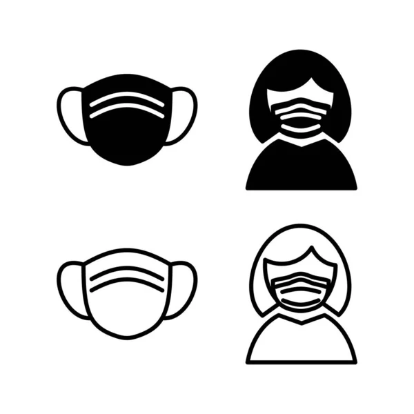 Face Mask Icon Vector Medical Face Mask Icon — Stock Vector