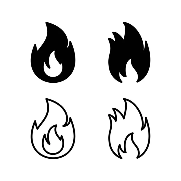 Fire Icon Vector Fire Flame Icon — Stock Vector