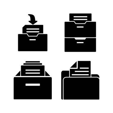 Simge vektörünü arşivle. arşiv ikonu vektörü. dizin simgesi.
