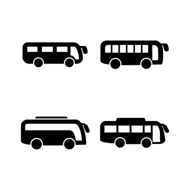 Otobüs simgesi vektörü. bus vektör simgesi