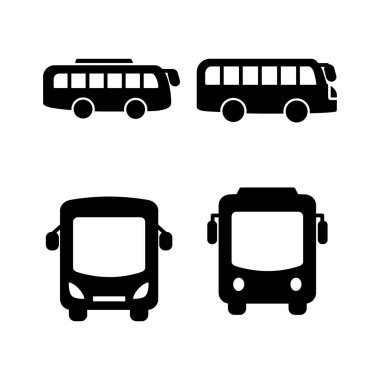 Otobüs simgesi vektörü. bus vektör simgesi