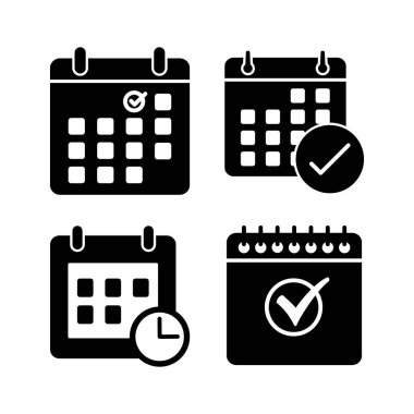 Takvim simgesi vektörü. Takvim sembolü