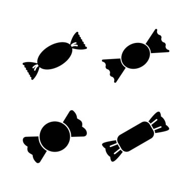 Şeker ikonu vektörü. Şeker vektörü simgesi