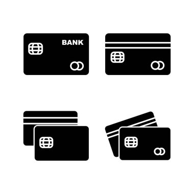 Kredi kartı ikon vektörü. Ödeme ikonu. debit ödeme simgesi