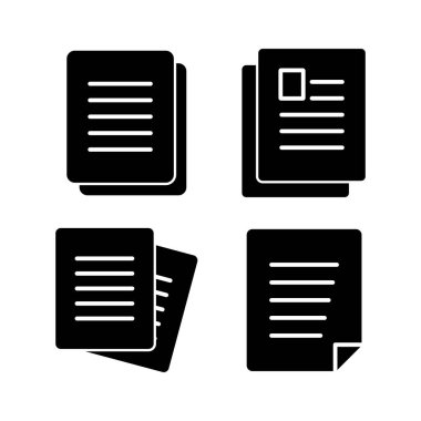 Belge simgesi vektörü. Kağıt ikonu. Dosya Simgesi