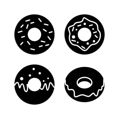 Çörek ikonu vektörü. Çörek ikonu. donut logosu