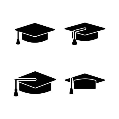 Eğitim ikonu vektörü. mezuniyet kapsülü vektörü