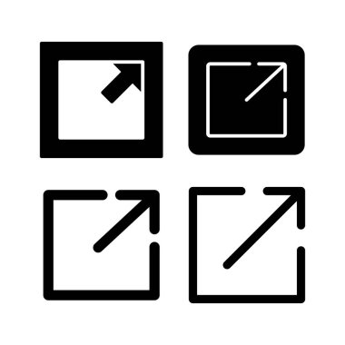 Dış bağlantı simgesi vektörü. Hiper bağlantı zinciri sembolü. İndir, paylaş,