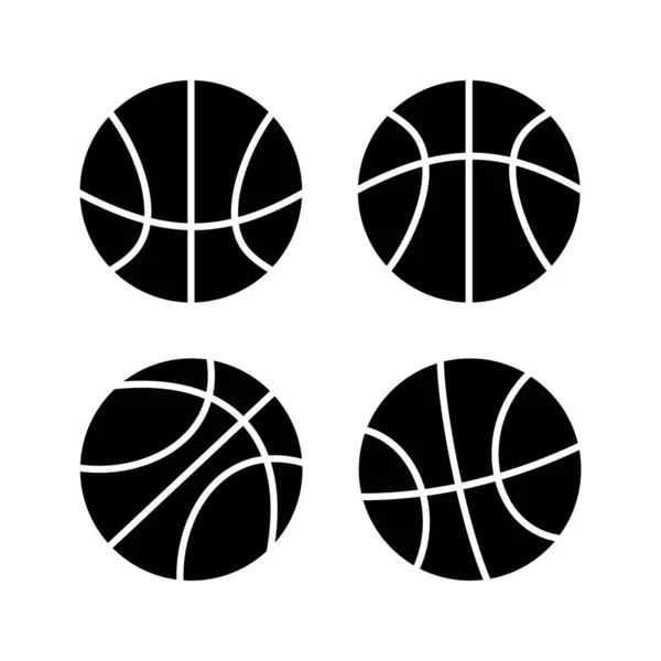 Basketballikon Vektor Basketballlogovektorikon – stockvektor