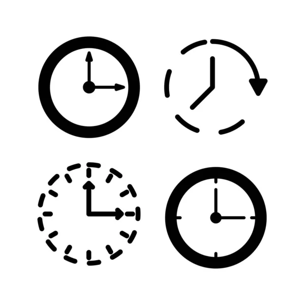 時計のアイコン 時間アイコンベクトル トレンディーなフラットスタイル孤立したクロックアイコン — ストックベクタ
