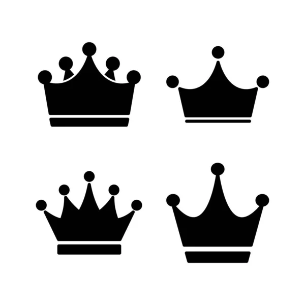 Вектор Коронной Иконы Символ Короны Оформления Веб Сайта — стоковый вектор
