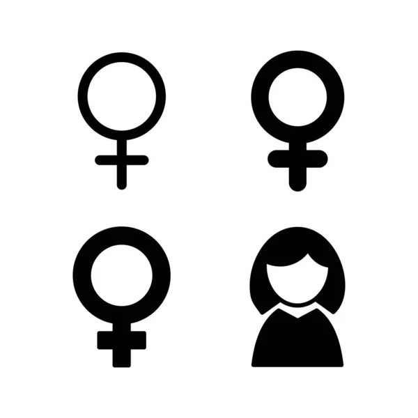 Вектор Жіночих Значків Значок Туалету Знак Туалету Гендер — стоковий вектор