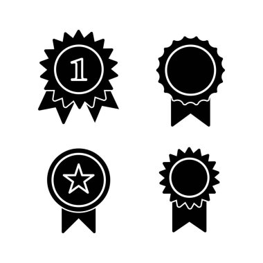 Simge vektörüne ulaş. Madalya ikon vektörü. Ödül. Sertifika. onaylandı