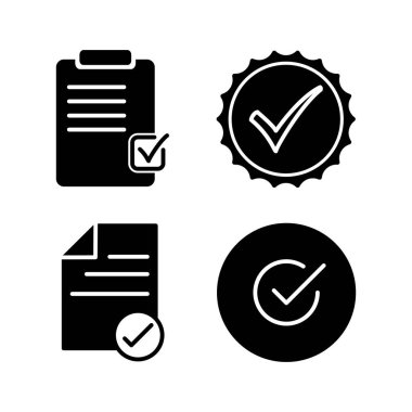 Onaylanmış simge vektörü. Onaylanmış veya Onaylanmış Madalya Simgesi