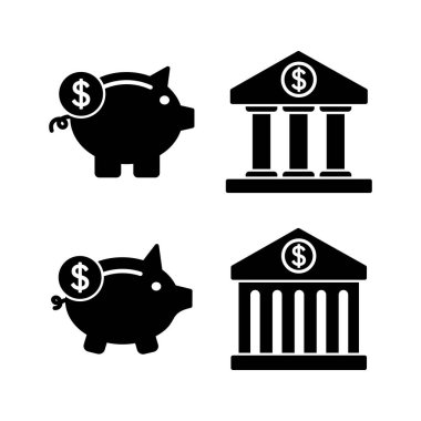 Banka simgesi vektörü. banka simgesi simgesi