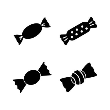 Şeker ikonu vektörü. Şeker vektörü simgesi