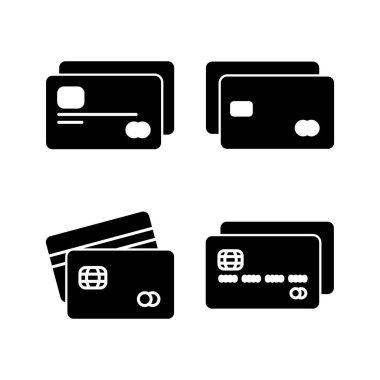 Kredi kartı ikon vektörü. Ödeme ikonu. debit ödeme simgesi