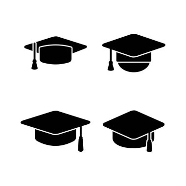 Eğitim ikonu vektörü. mezuniyet kapsülü vektörü