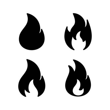 Simge vektörünü ateşle. ateş alev simgesi