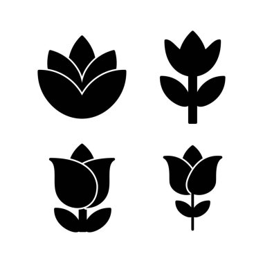 Çiçek ikonu vektörü. Çiçek ikonu. çiçek logosu